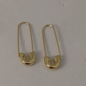 Sugarfix by Baublebar Gold Safety Pin Threaded Earrings Gold Tone
